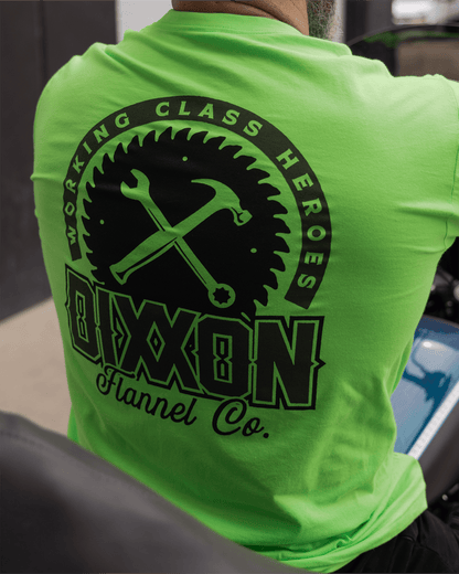 Black Buzz Hi Vis Long Sleeve T-Shirt - Safety Green