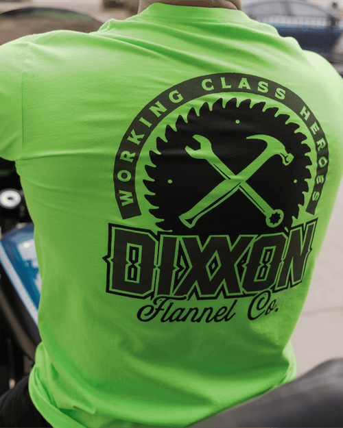 Black Buzz Hi Vis Long Sleeve T-Shirt - Safety Green