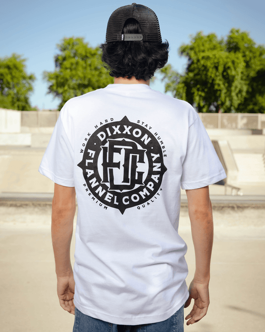 Black Compass T-Shirt - White