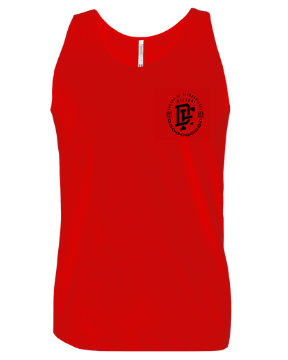 Black Disobedience Tank - Red