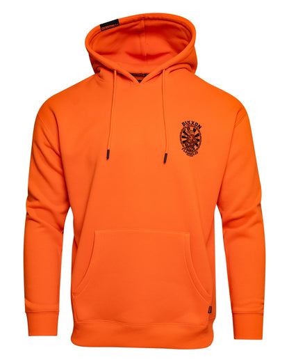 Black Hammersnake Pullover Hoodie - Safety Orange