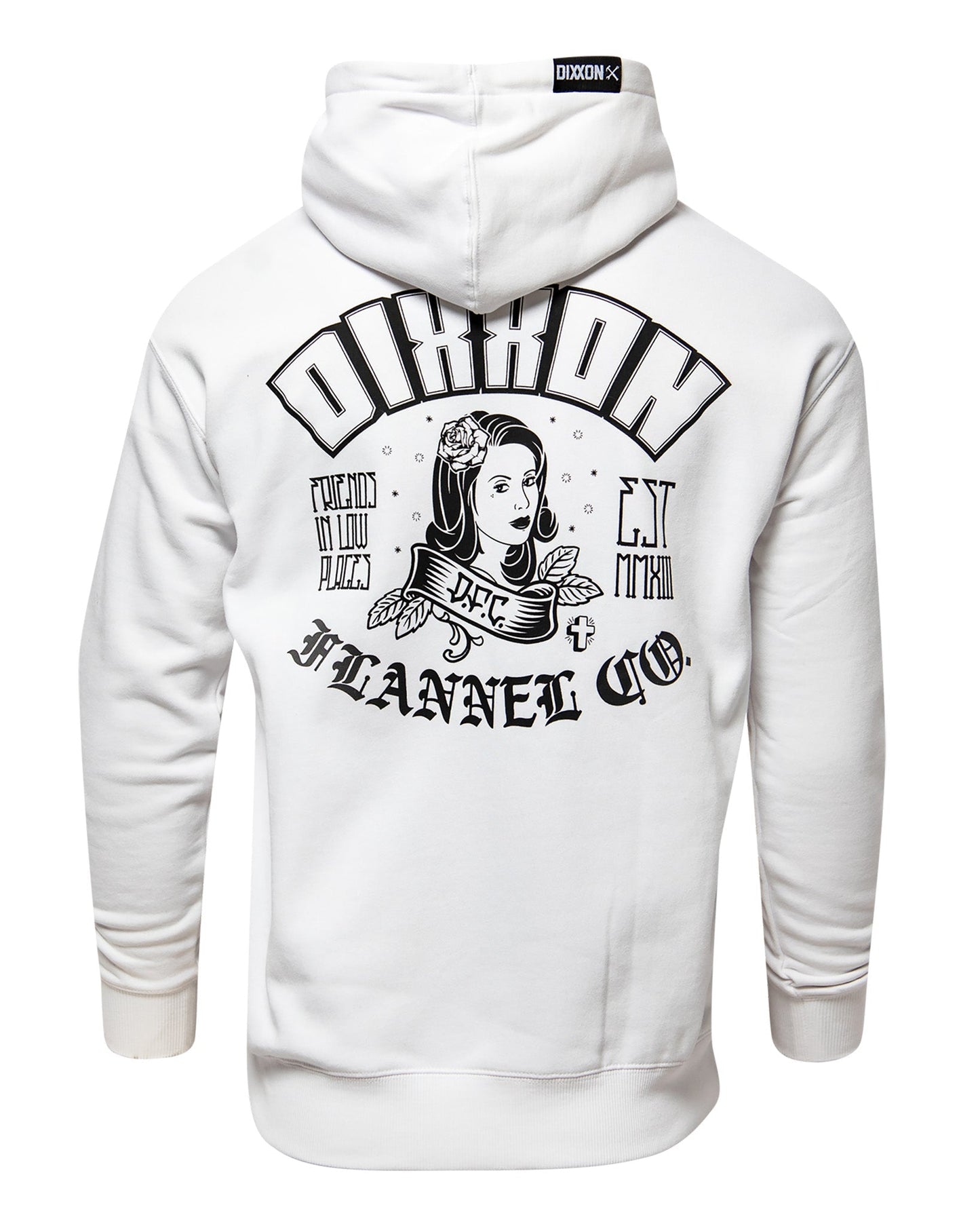 Black Maria Pullover Hoodie - White