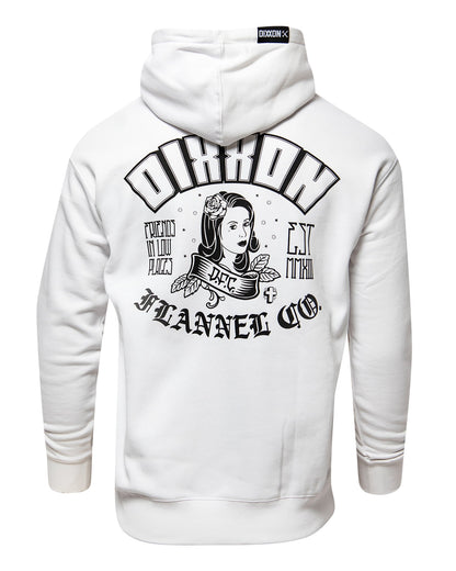 Black Maria Pullover Hoodie - White