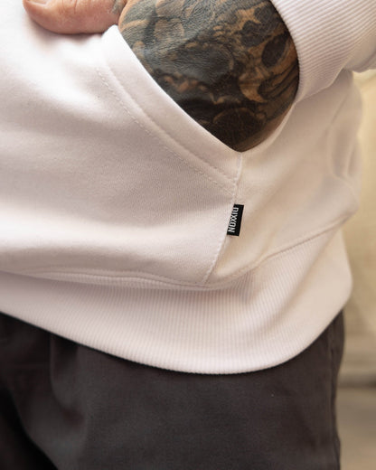 Black Maria Pullover Hoodie - White