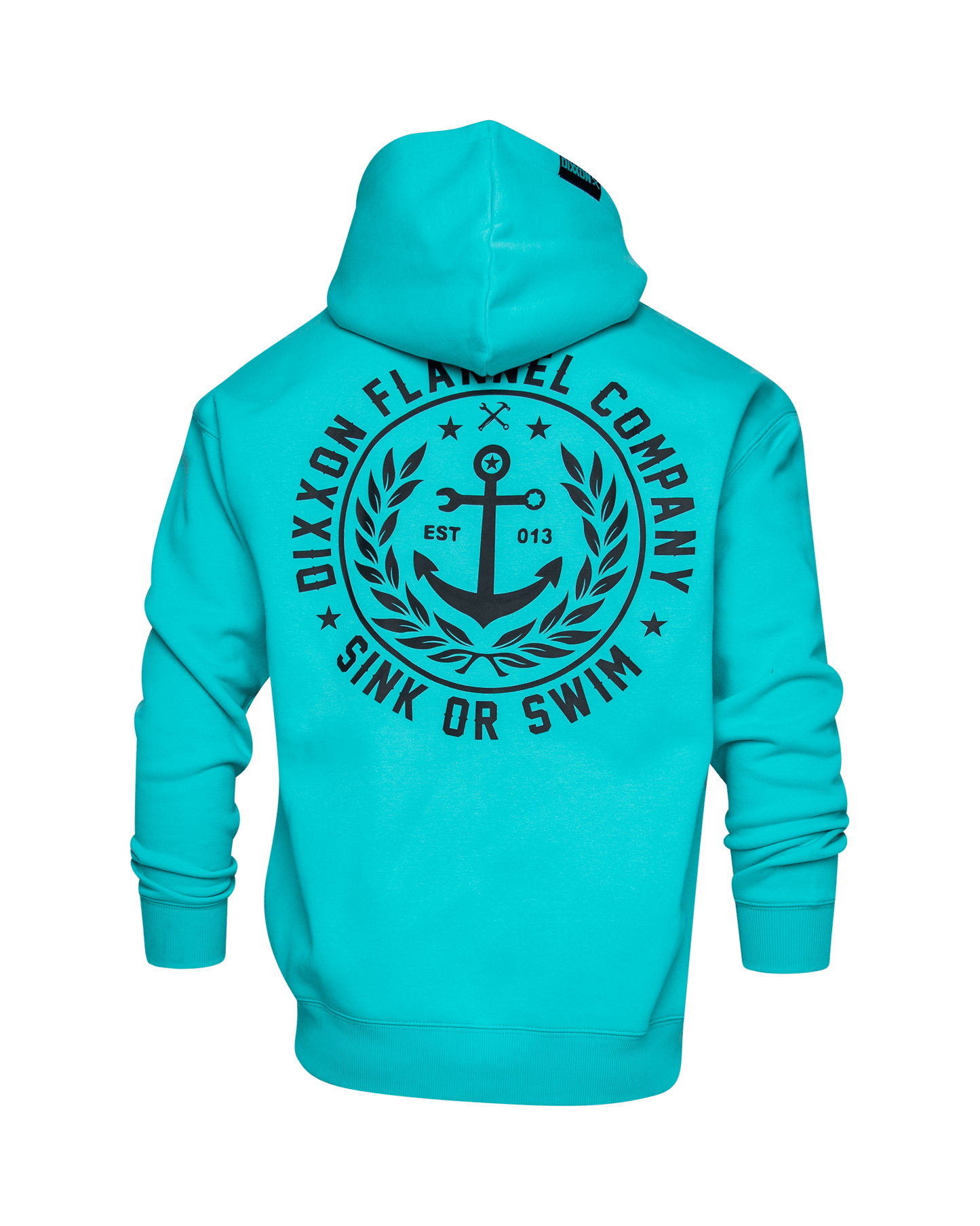 Black Salty Crest Zip Up Hoodie - Tiffany