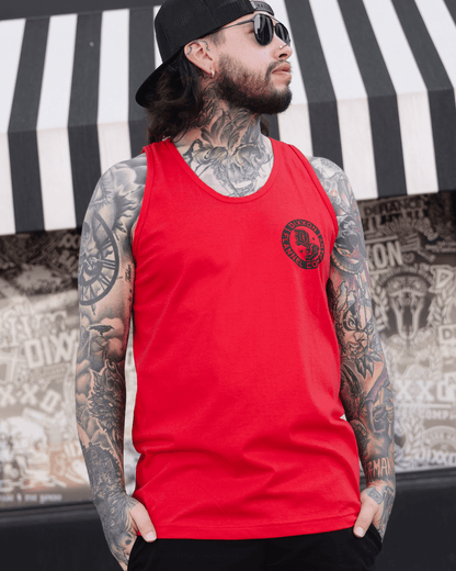 Black Stars Tank - Red