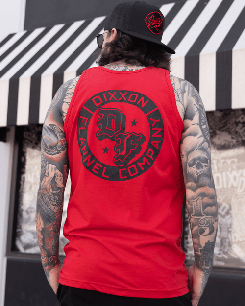 Black Stars Tank - Red