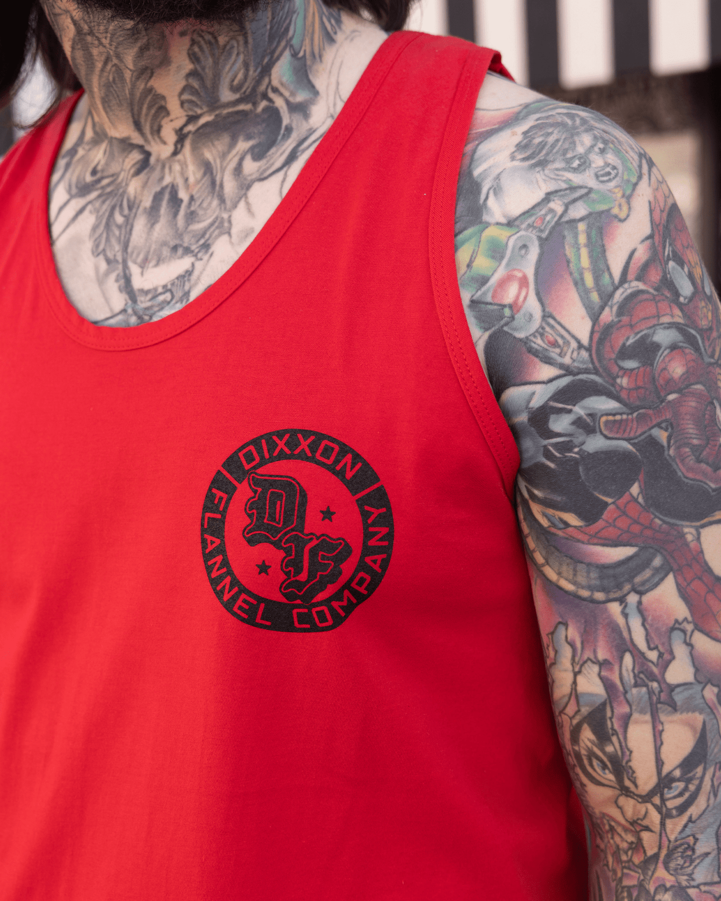Black Stars Tank - Red