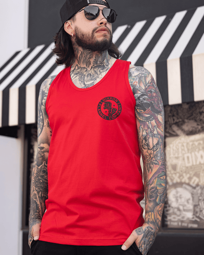 Black Stars Tank - Red