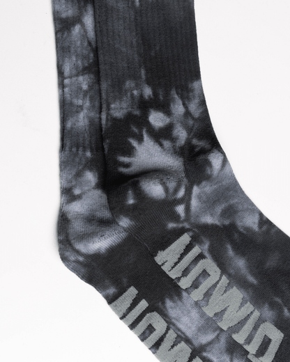 Black Tie Dye Crew Socks