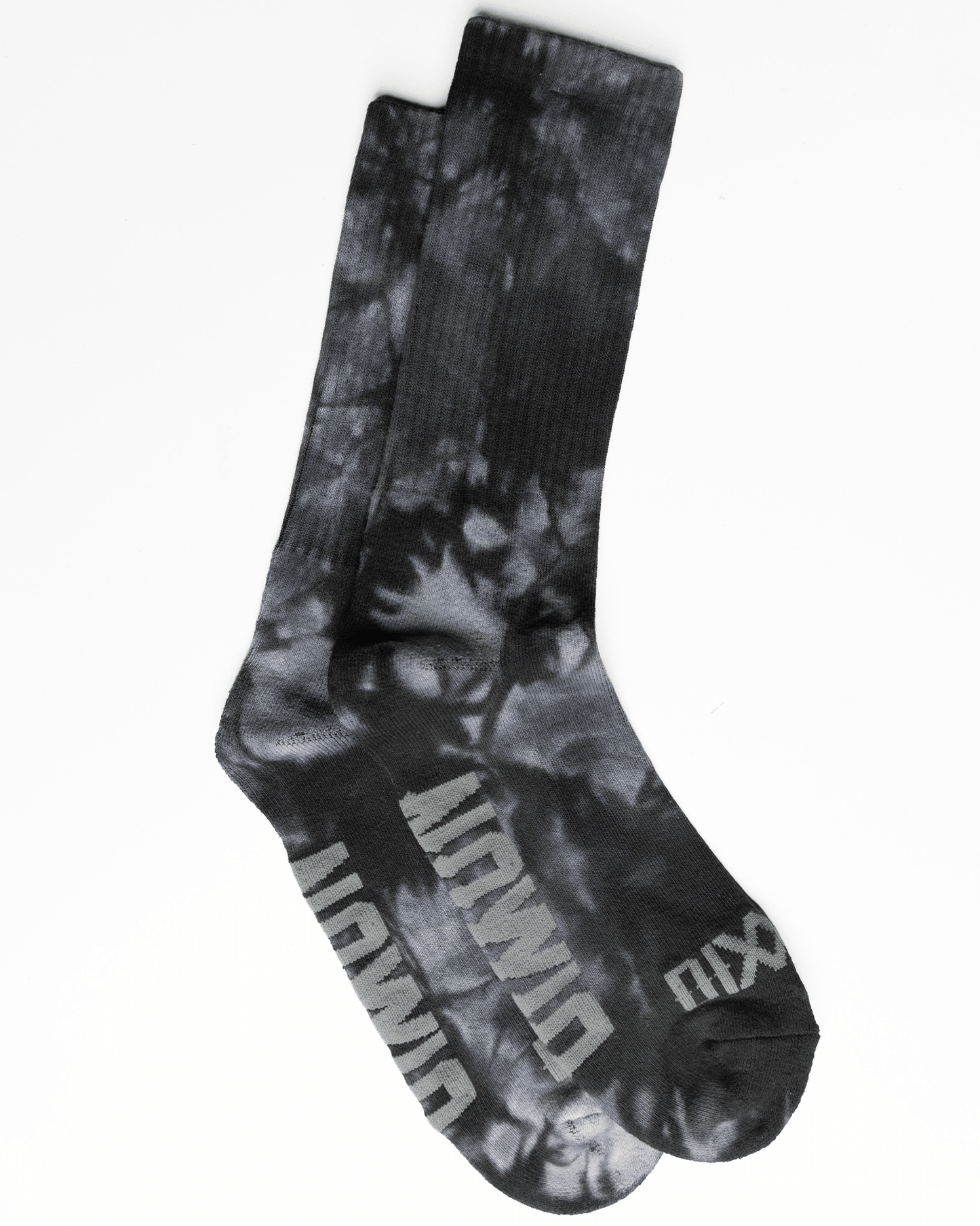 Black Tie Dye Crew Socks