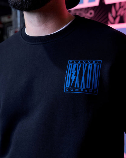Blue Charged Crewneck Sweatshirt - Black
