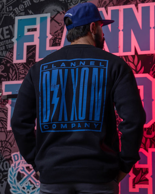 Blue Charged Crewneck Sweatshirt - Black