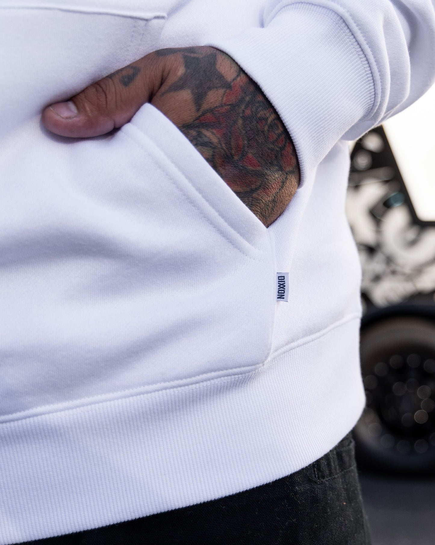 Blue Seaside Pullover Hoodie - White