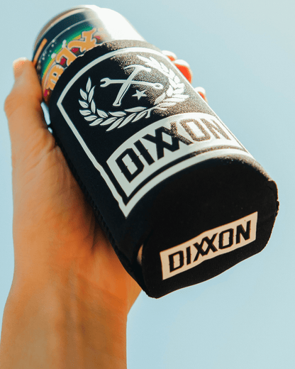 Box Crest Coozie Can Cooler - Black & White
