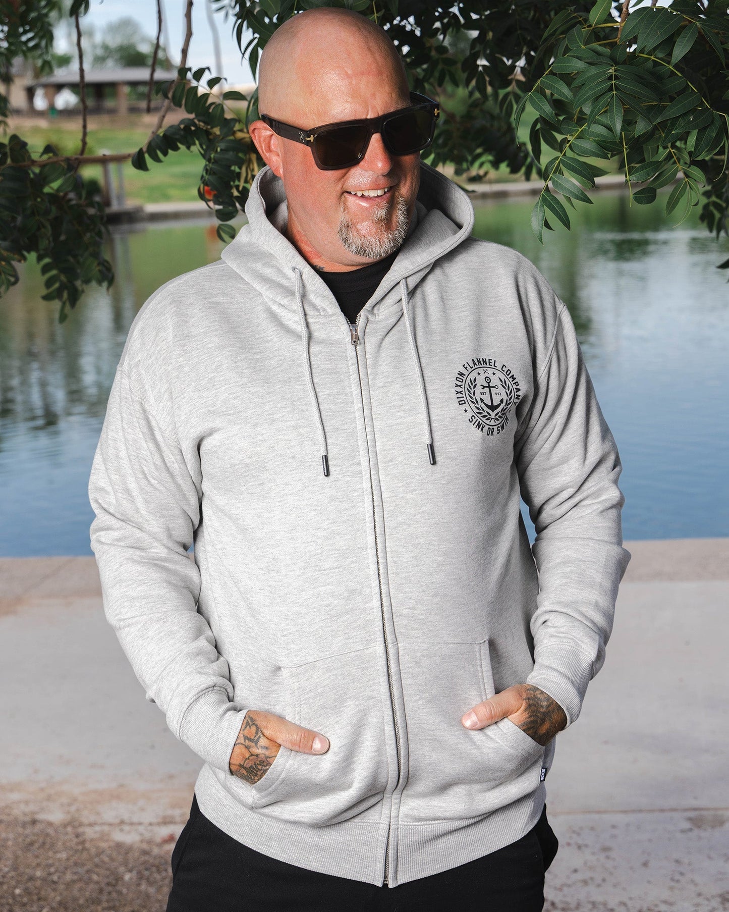 Calypso Zip Up Hoodie - Heather Gray