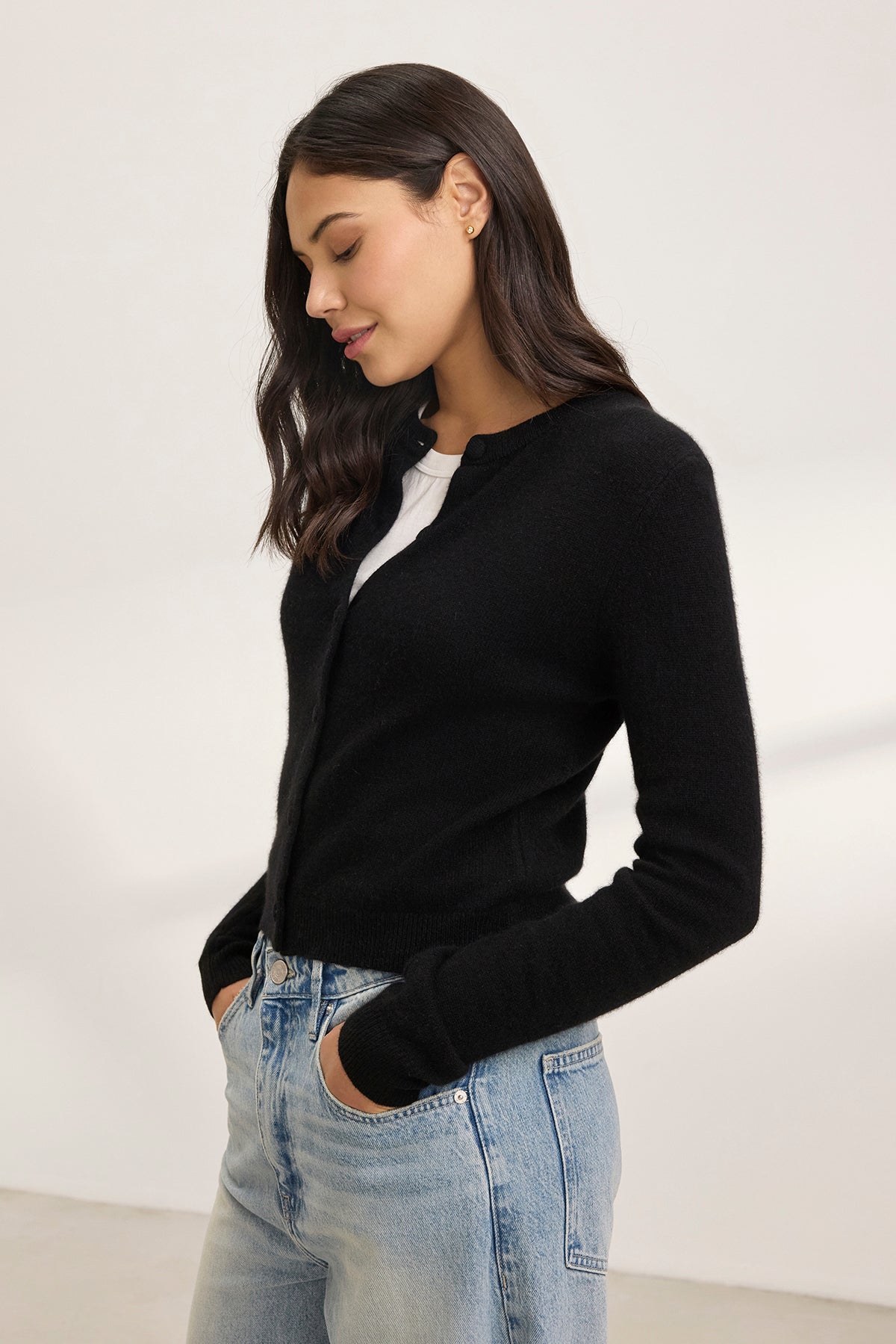 CHRICHET CASHMERE CARDIGAN
