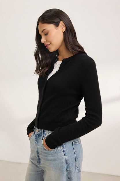 CHRICHET CASHMERE CARDIGAN