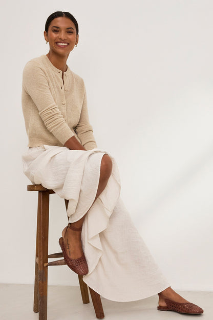 CHRICHET CASHMERE CARDIGAN