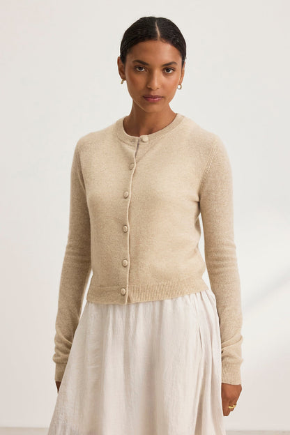CHRICHET CASHMERE CARDIGAN