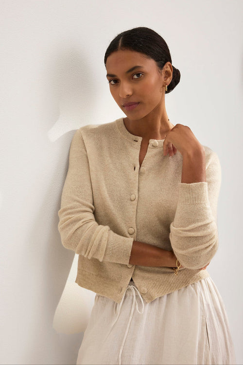 CHRICHET CASHMERE CARDIGAN