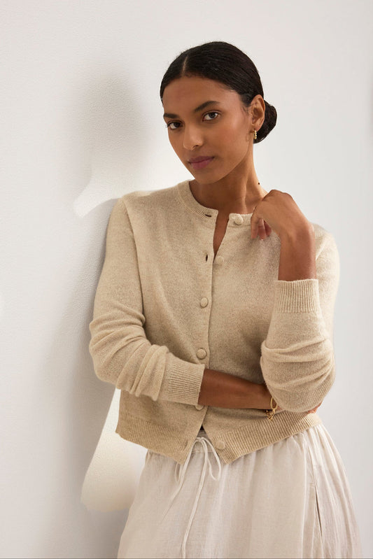 CHRICHET CASHMERE CARDIGAN