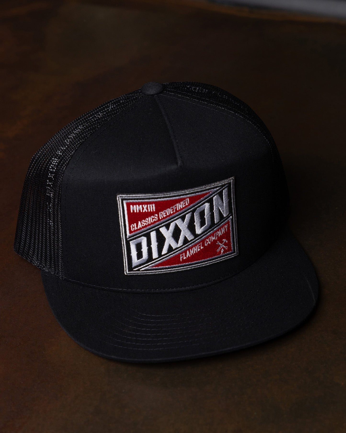 Classics Redefined Flat Bill Trucker Snapback - Red, White, & Black