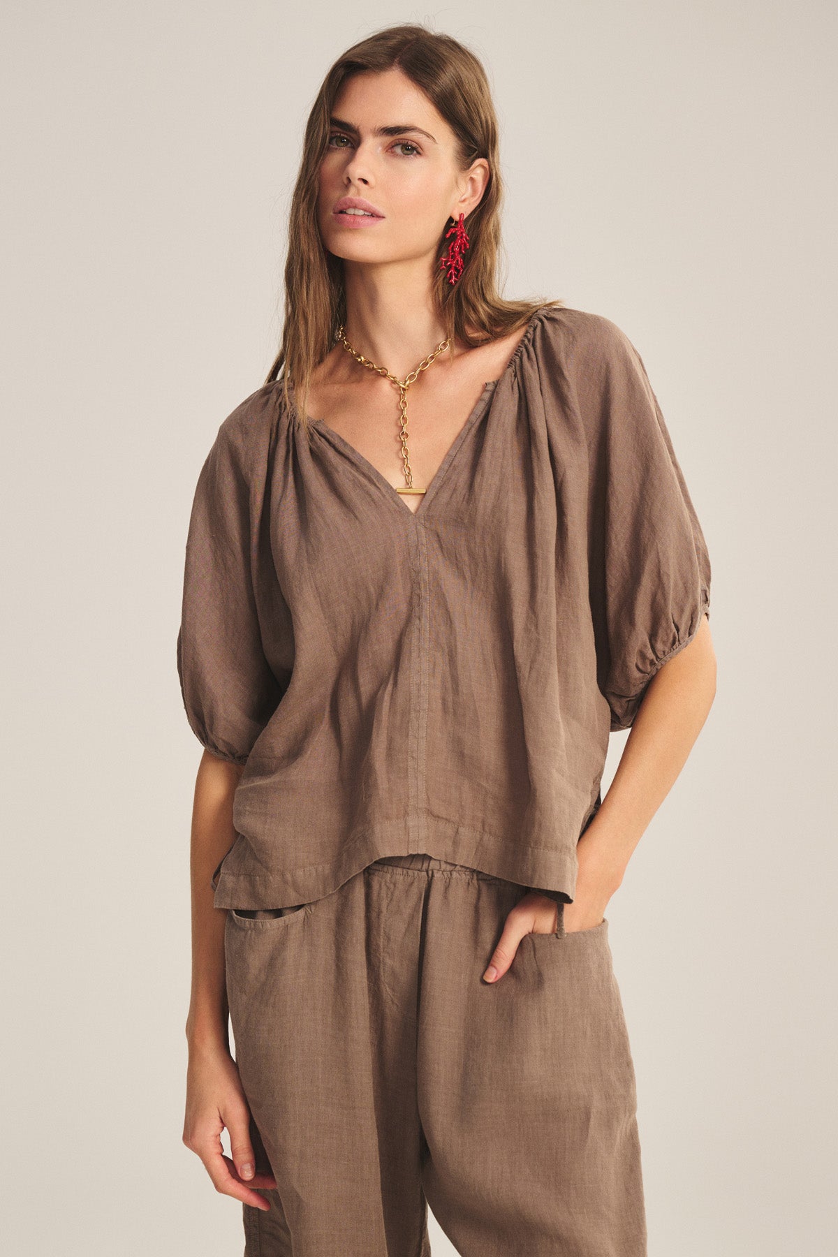COSETTE LINEN TOP