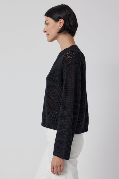 KANAN COTTON CASHMERE MESH SWEATER