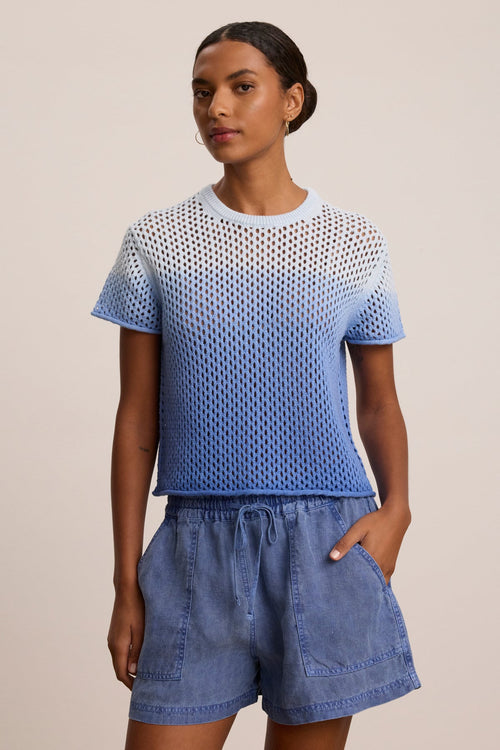 POPPY COTTON CASHMERE MESH SWEATER