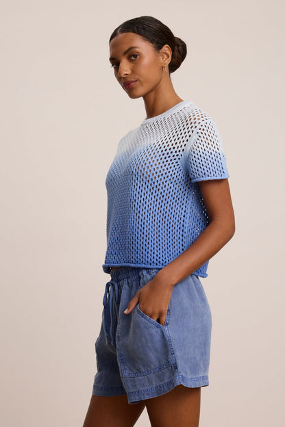 POPPY COTTON CASHMERE MESH SWEATER