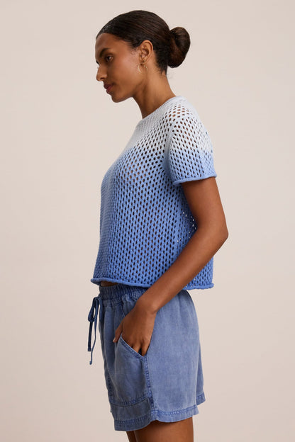 POPPY COTTON CASHMERE MESH SWEATER