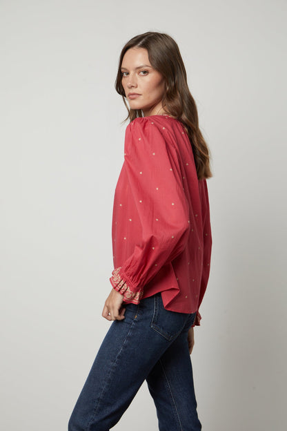 ANIA EMBROIDERED BOHO TOP
