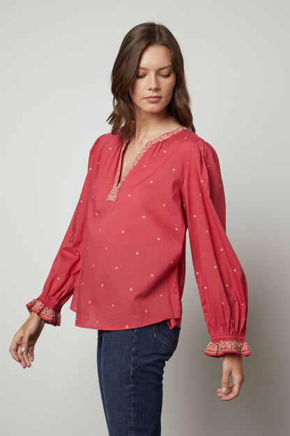 ANIA EMBROIDERED BOHO TOP