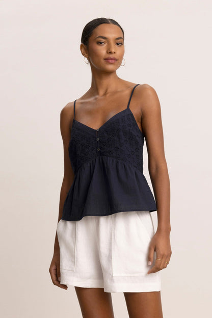 ALIAH EYELET TANK TOP