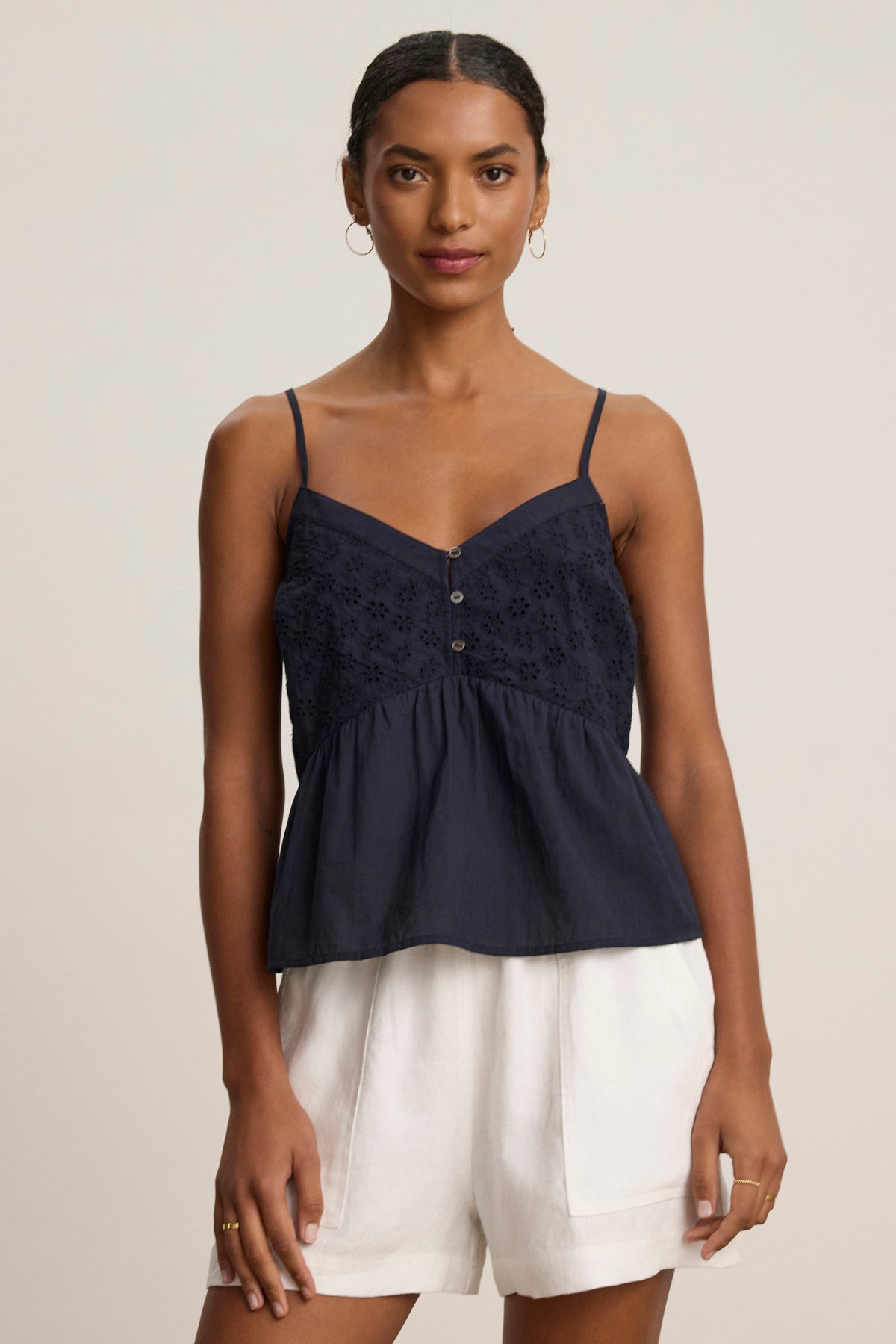 ALIAH EYELET TANK TOP
