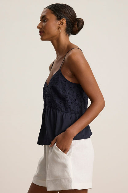 ALIAH EYELET TANK TOP