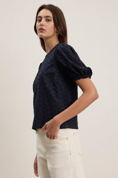 DALYN EYELET TOP