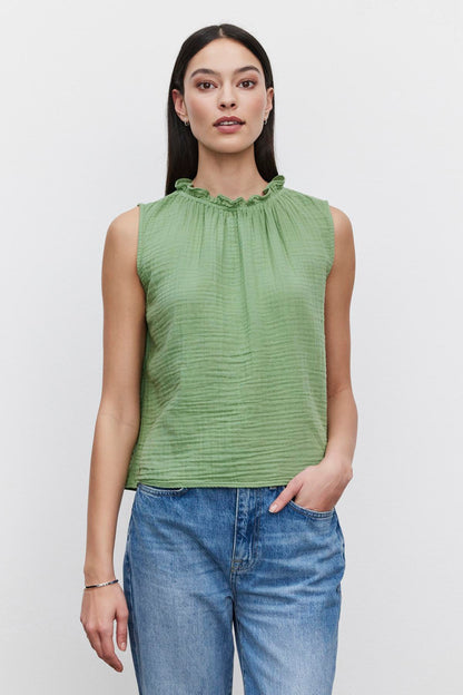 BIANCA COTTON GAUZE TANK TOP