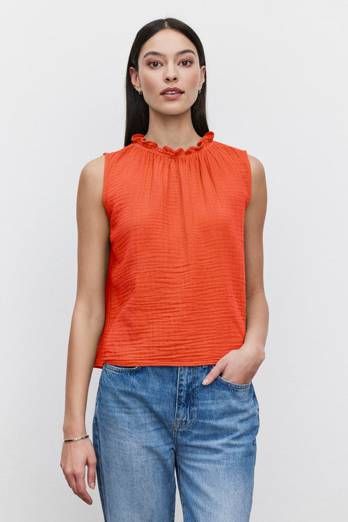 BIANCA COTTON GAUZE TANK TOP