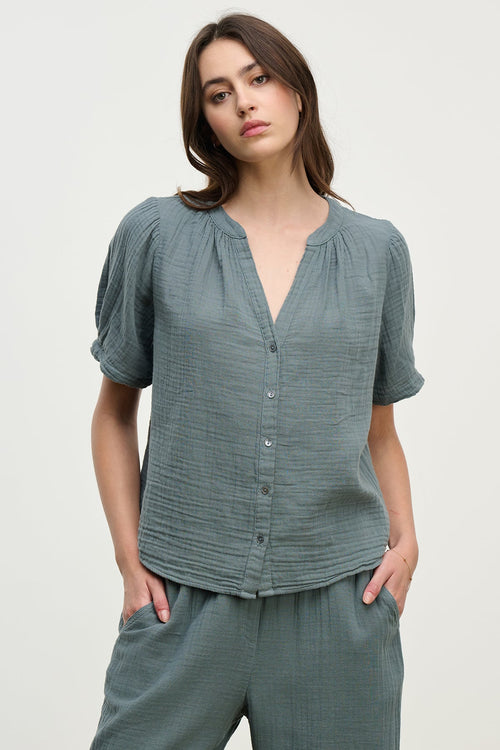 DEANN COTTON GAUZE TOP