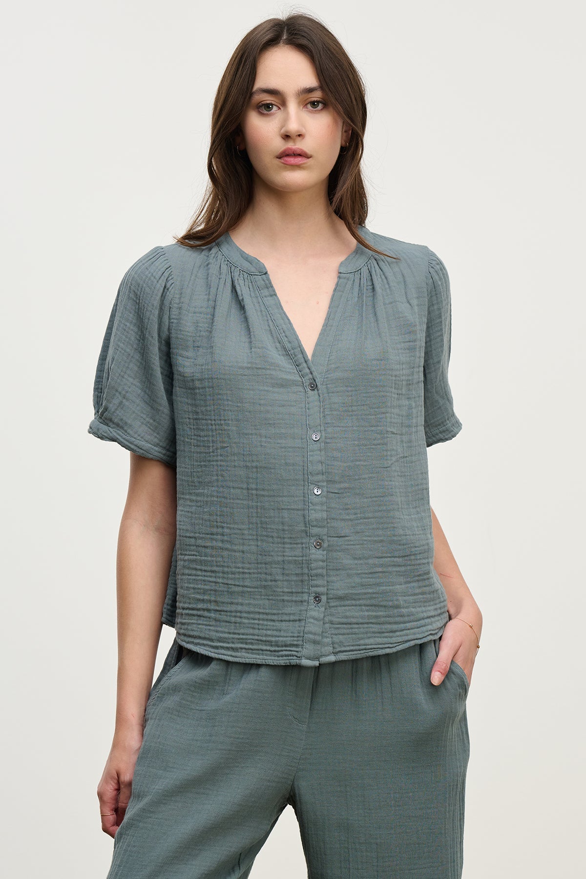 DEANN COTTON GAUZE TOP