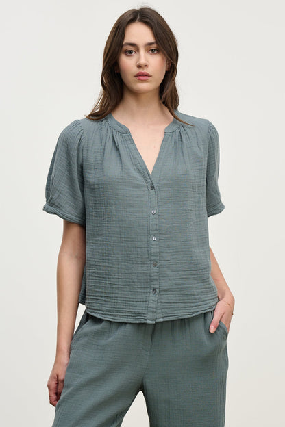 DEANN COTTON GAUZE TOP