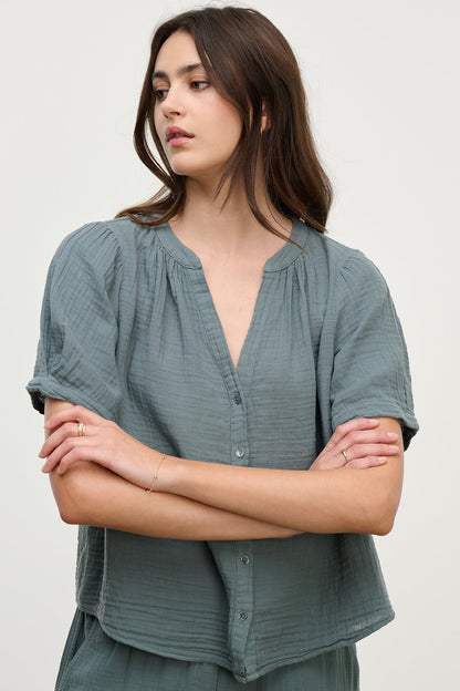 DEANN COTTON GAUZE TOP