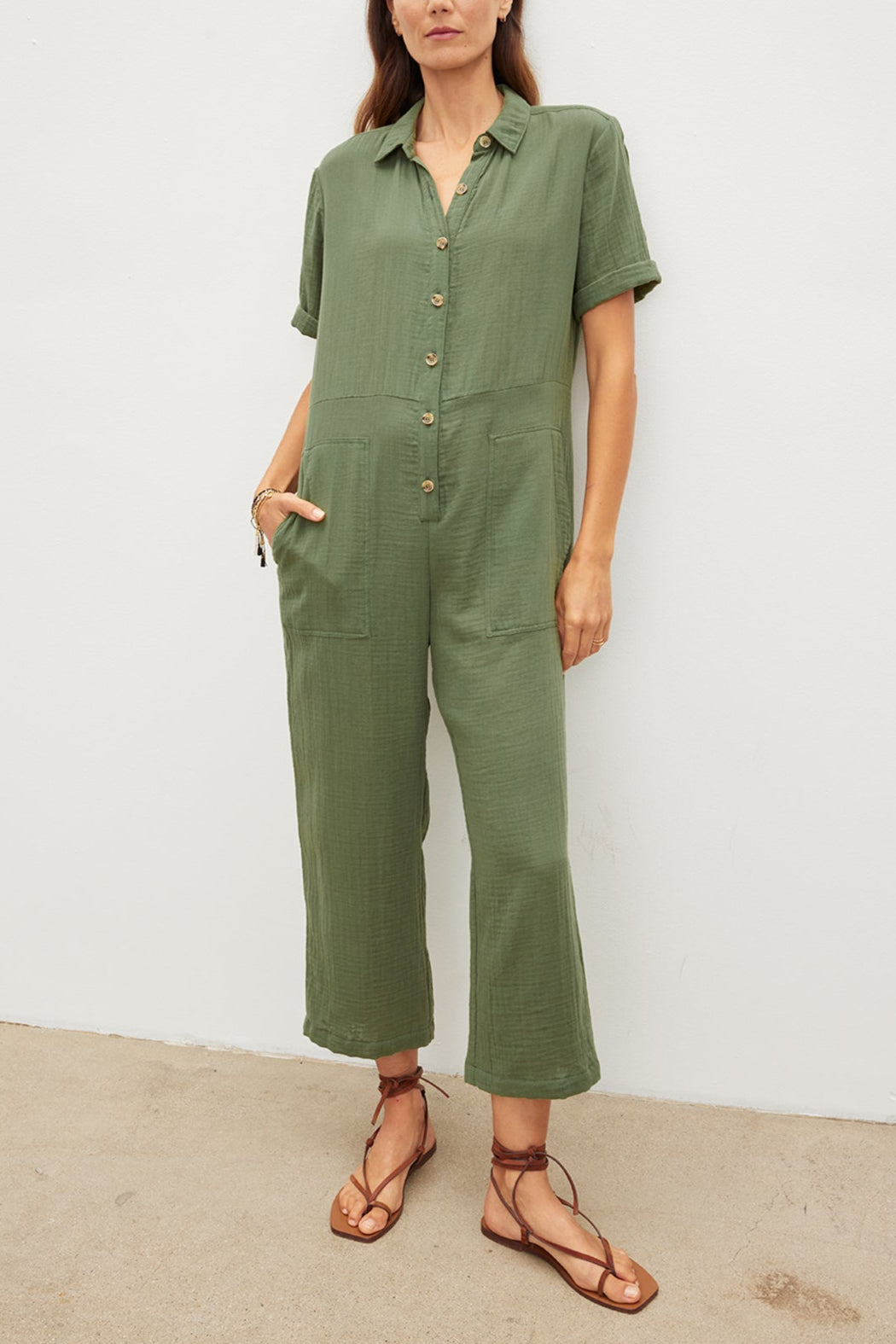 ELIA COTTON GAUZE JUMPSUIT