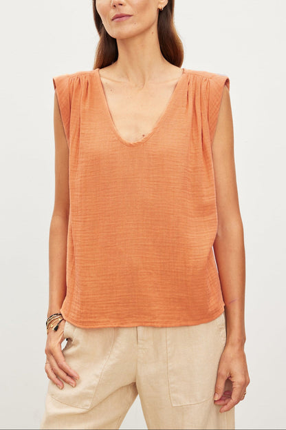 JAYLA COTTON GAUZE TANK TOP