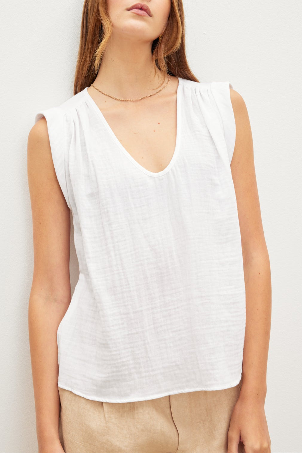 JAYLA COTTON GAUZE TANK TOP