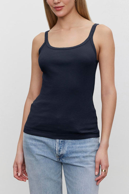 ALIZA RIBBED COTTON LAYERING TANK