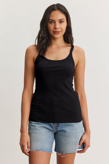 ALIZA RIBBED LAYERING TANK