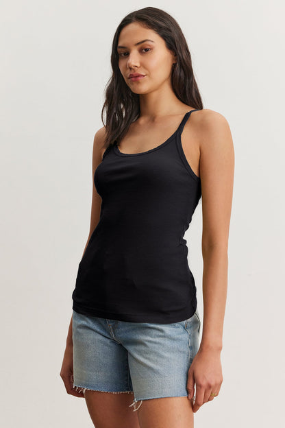 ALIZA RIBBED LAYERING TANK